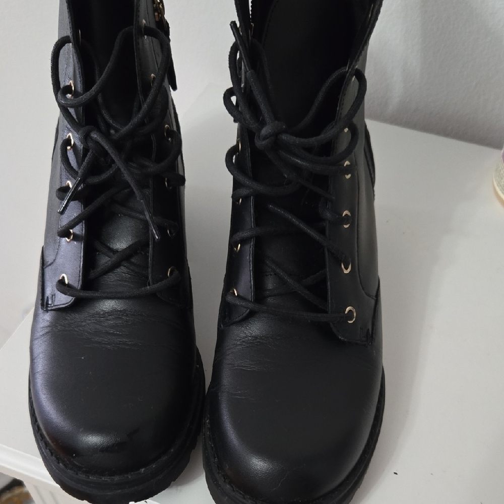 Cole Haan Black Combat Boots